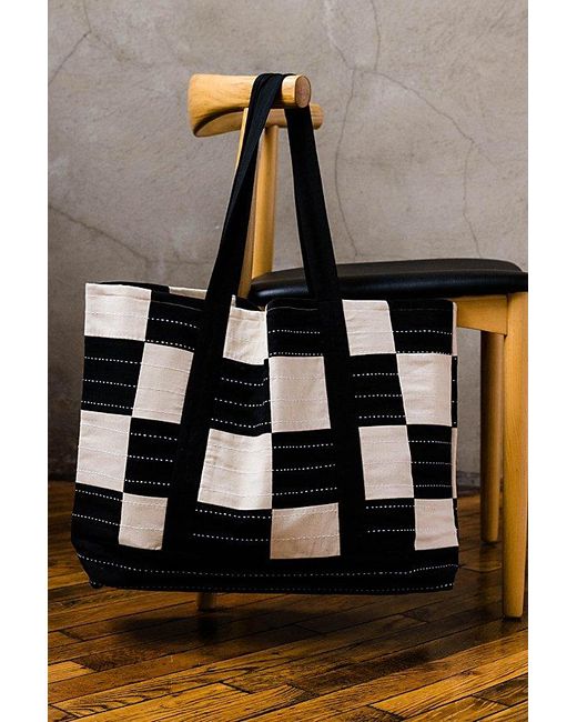 Free People Multicolor Anchal Checkered Tote