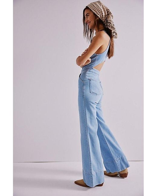 Free People Blue Stratus Jumpsuit