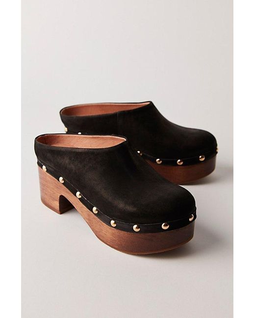 Free People Black Calli Clogs