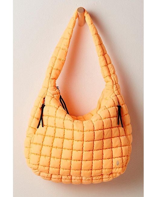 Fp Movement Orange Quilted Carryall Bag