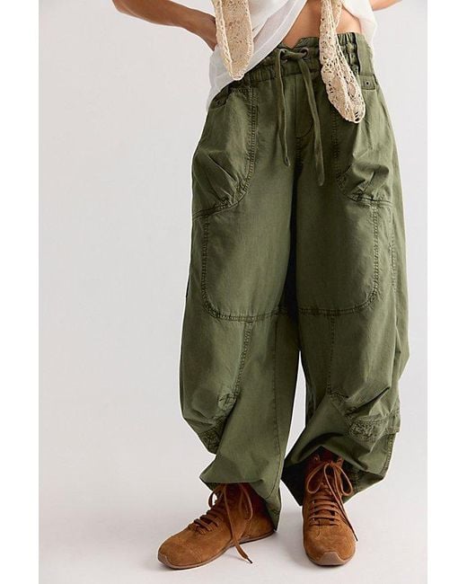 Free People Green Onset Pull-On Cargo Pants
