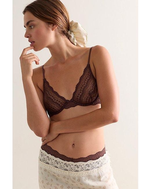 Intimately By Free People Brown This Or That Plunge Underwire Bra By