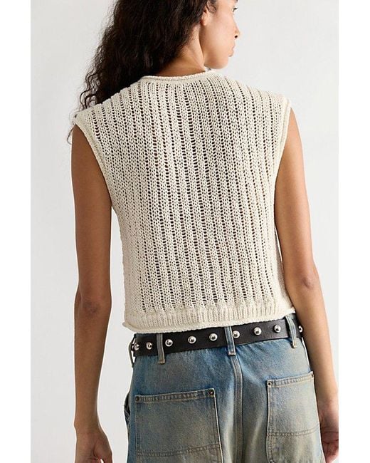 Free People Multicolor Drop Stitch Cotton Vest
