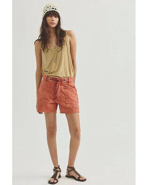Free People Multicolor Moxie Barrel Shorts