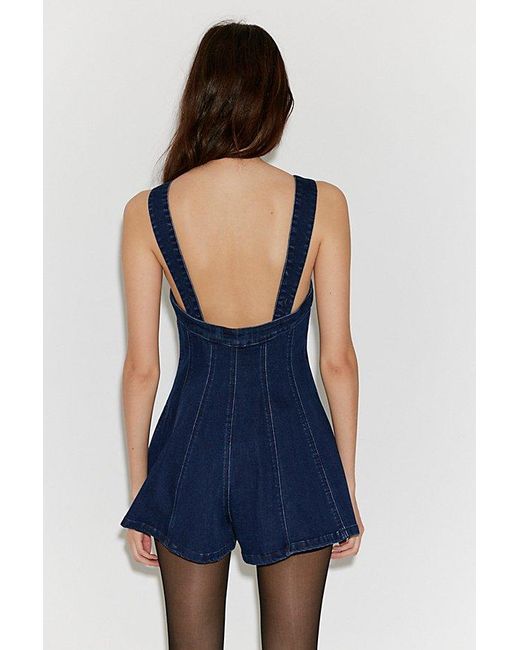 Free People Blue Delancey Flare Romper