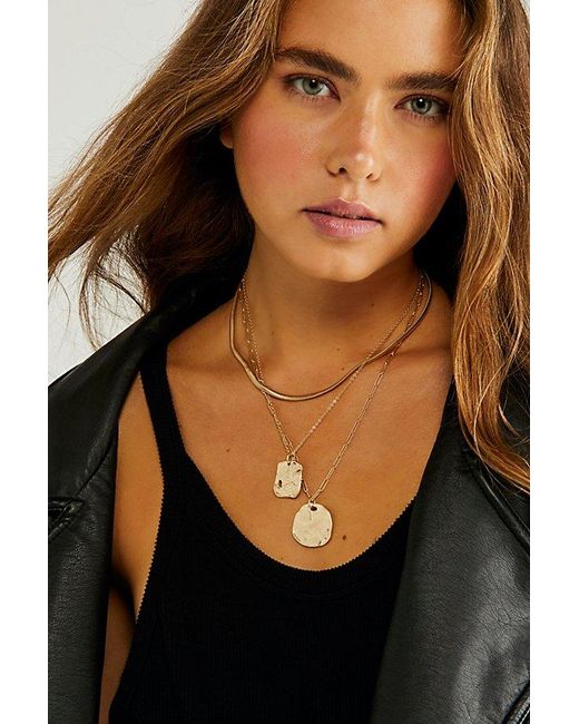 Free People Natural Oversized Coin Necklace