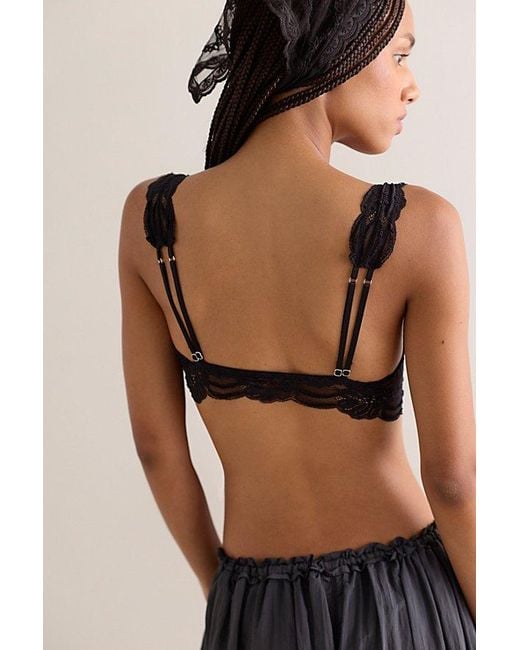 Intimately By Free People Black Last Dance Square Bralette