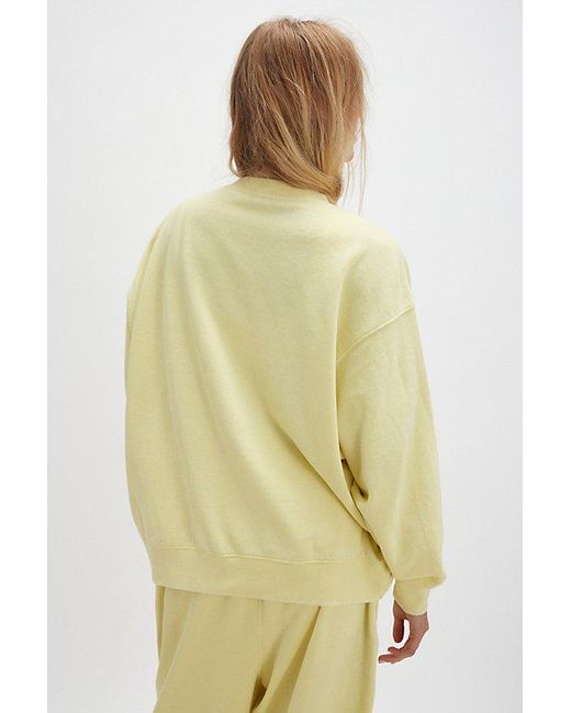 Free People Yellow Slow It Down Pullover
