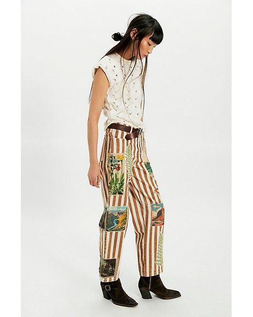 Denim and Bone White Roadtrip Striped Jeans