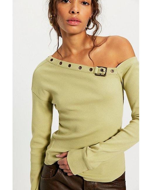 Free People Yellow After Dark Off-The-Shoulder Top
