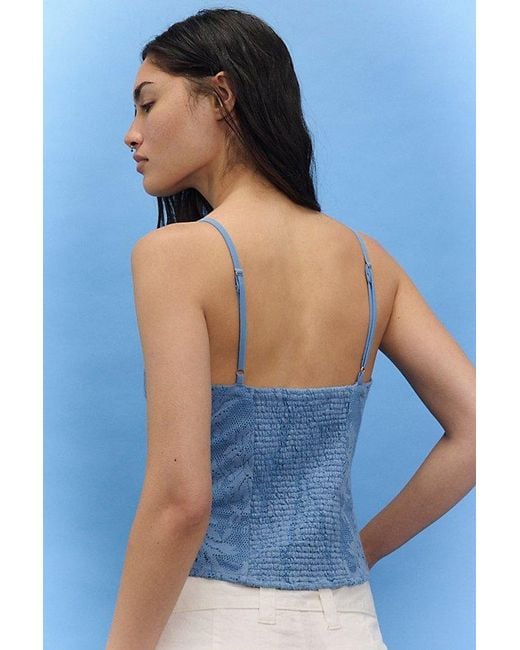 Free People Blue My Love Tank Top
