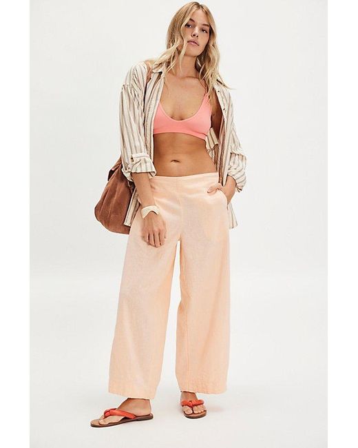 Free People Pink Barely There T-Back Bralette