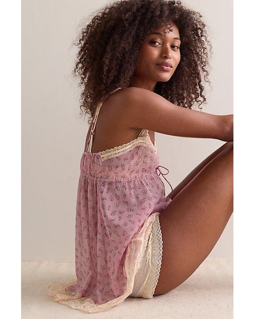 Intimately By Free People Brown Cala Luna Mini Slip Dress By
