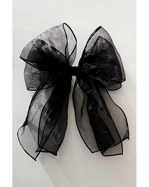 Free People Black In Good Company Mesh Bow