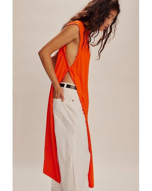 Free People Red Andreia Tunic By