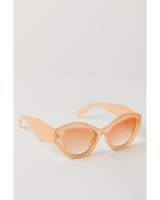 Free People Orange Something Slim Cateye Sunglasses