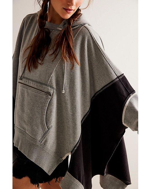 Free People Gray We The Free Skyway Poncho