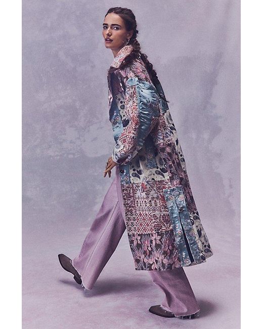 Free People Natural Golden Hour Jacquard Coat Jacket