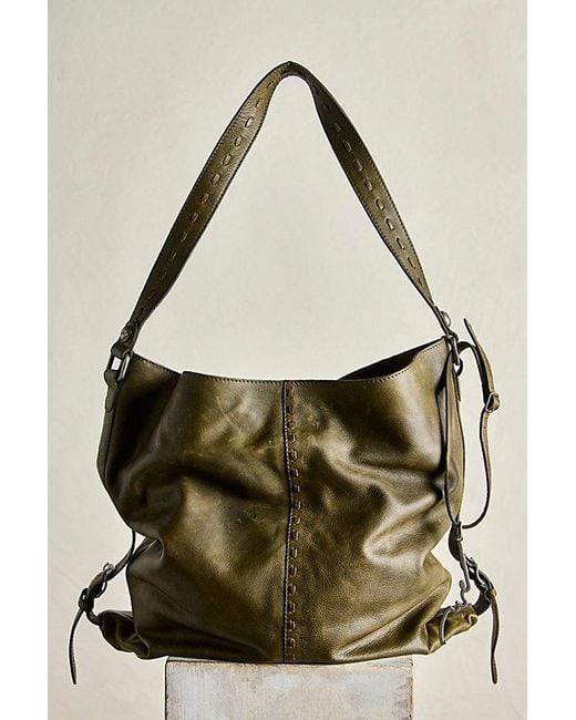 Free People Metallic Dallas Distressed Suede Bag