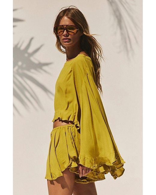 free-est Yellow Delilah Skort Set By