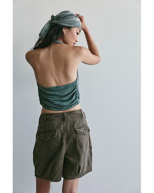 Free People Green Hallie Halter Top