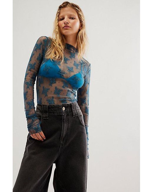 Free People Blue Lady Lux Layering Top