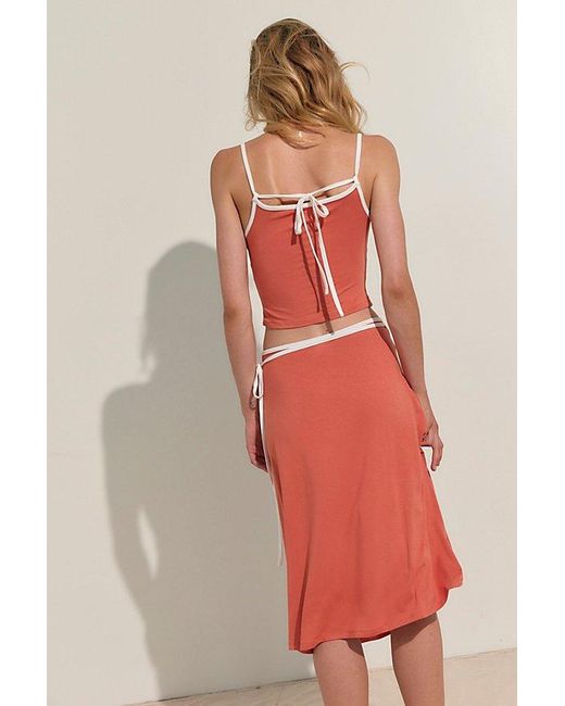 free-est Red Opal Skirt Set By