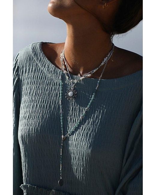 Free People Black One With The Sun Layered Necklace