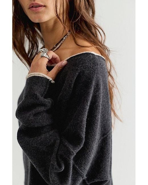Free People Blue See Me Softspun Pullover
