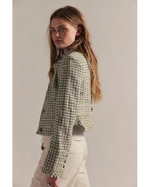 Free People Brown Point It Blind Jacket