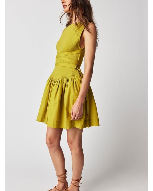 Free People Lexi Dress in Yellow | Lyst