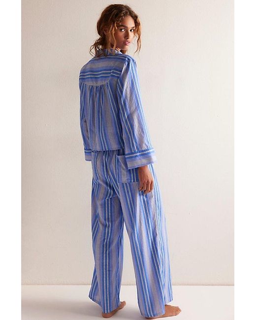 Intimately By Free People Blue Weekend Away Pj Set By