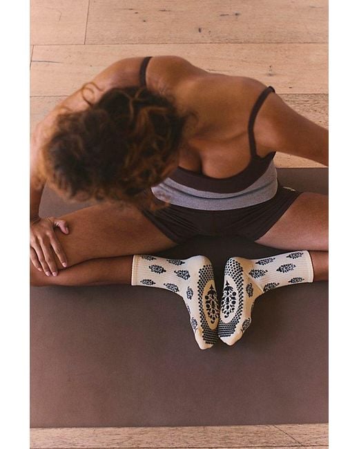 Free People Metallic Buti Buti Pilates Grip Socks