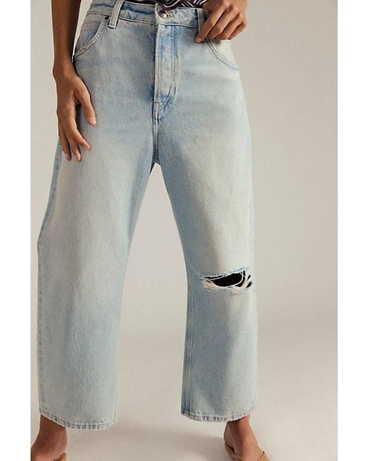 Free People Gray Deep Trance Dropped Boyfriend Jeans