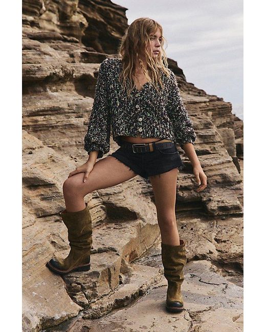 Free People Natural Hit The Road Micro Shorts