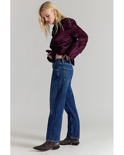Citizens of Humanity Blue Winslow Cropped Boyfriend Jeans