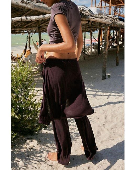 free-est Black Gauzy Knit Skants Top By