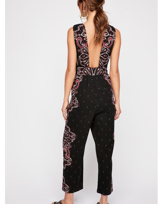 New Free People Intimately Printed Jumpsuit One Piece Why Not Romper Sz  Large | eBay