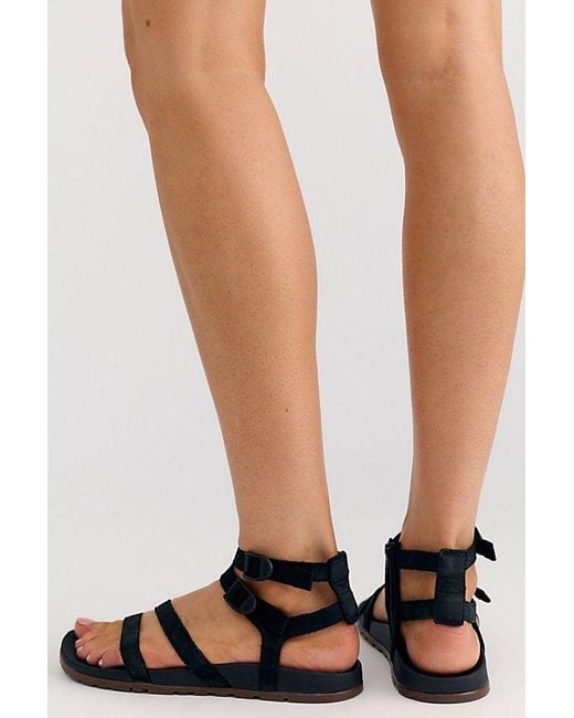 Chaco Black Lowdown Strappy High Sandals