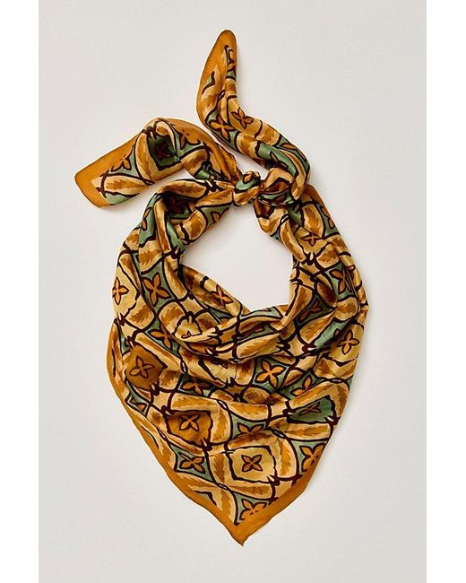 Free People Metallic So Silk Printed Bandana