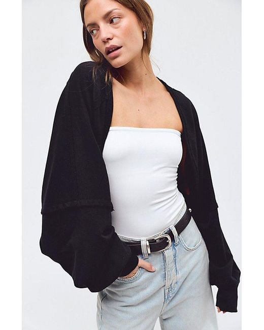 Free People Blue Shrug It Off Sweatshirt
