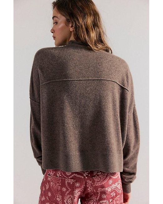 Free People Brown Ambrose Cashmere Turtleneck Sweater