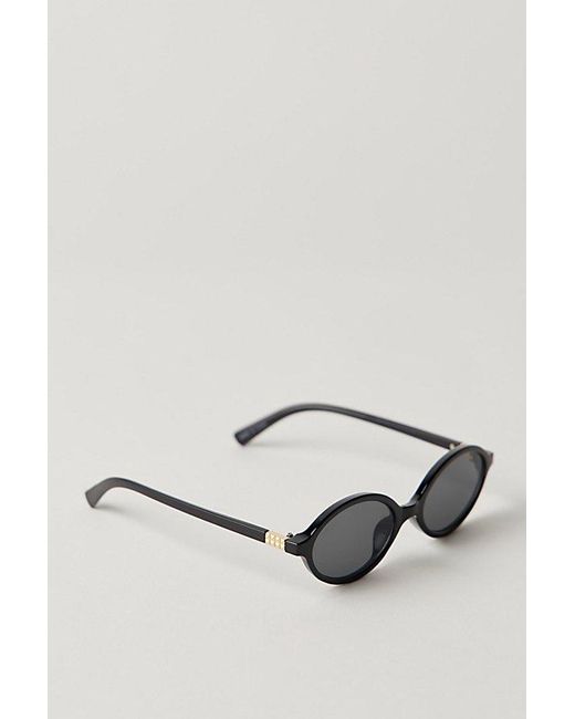 Free People Black Oh Hello Round Sunglasses