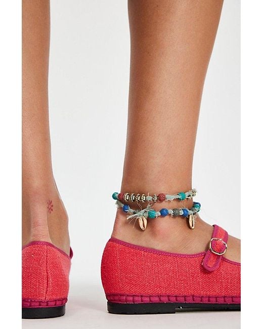 Flabelus Blue Happy Place Mary Janes By