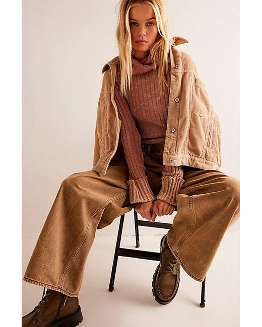 Free People Brown We The Free Just You Turtleneck