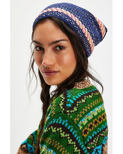 Free People Green Yorkshire Space Dye Hair Scarf