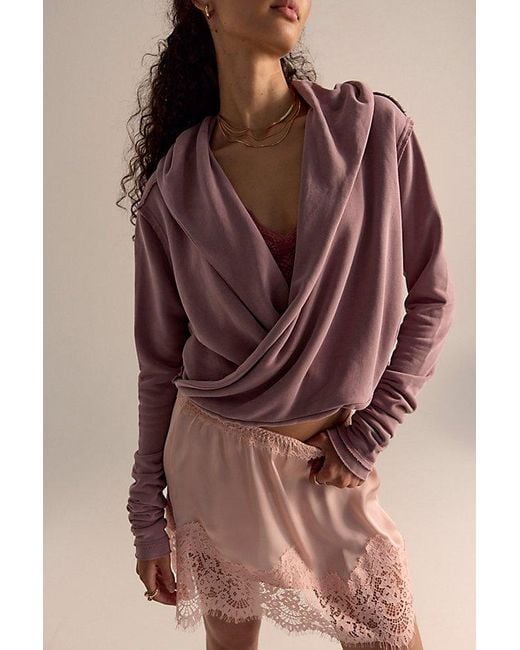 Free People Brown Wrapped Up Hoodie