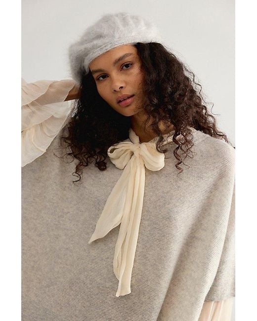 Free People Gray Chic Cashmere Beret