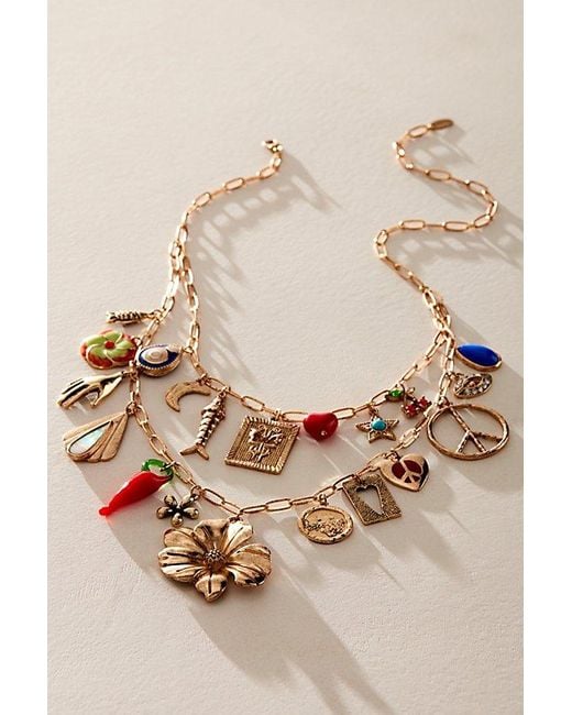 Free People Green Maxamillion Charm Necklace