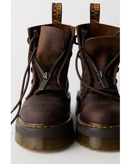 Dr. Martens White Sinclair Zip Front Boots